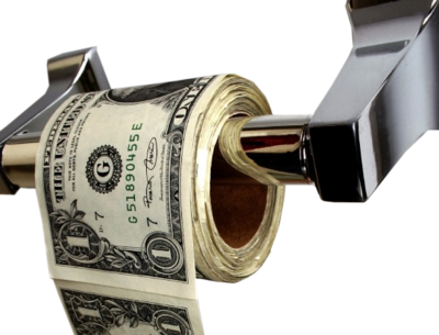 Money - Money Toilet Paper Transparent (400x305), Png Download