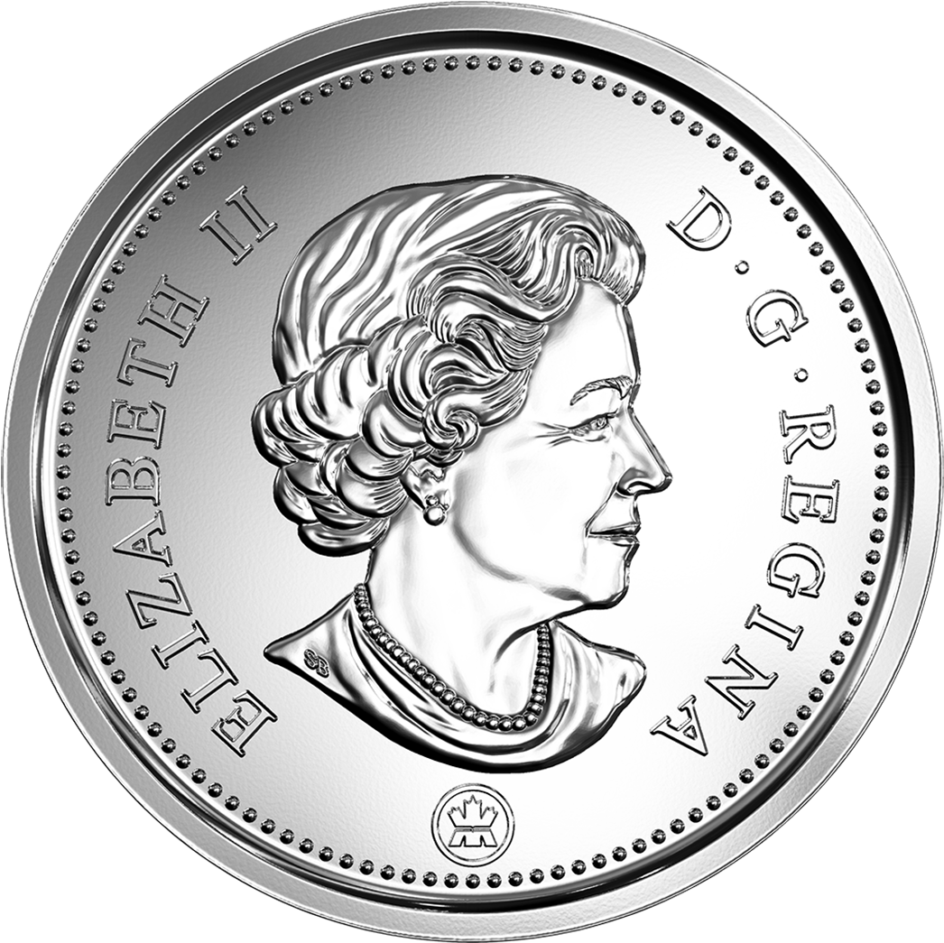 Cash Drawing Roll Clipart Black And White - 2016 Uncirculated Canadian 50 Cent Coin (1200x1200), Png Download