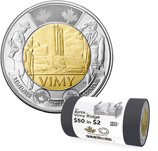 *the Battle Of Vimy Ridge - Vimy Ridge Toonie 2017 (570x570), Png Download