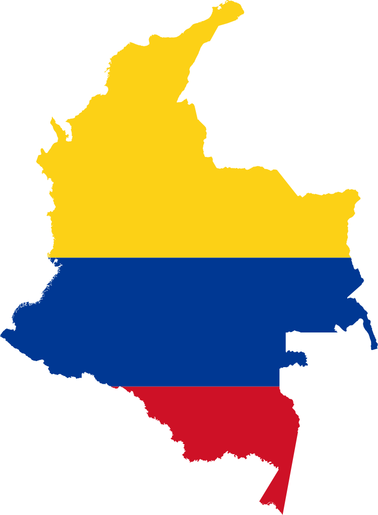 Colombia It Will Be My Very First Mission Trip - Colombia Map Flag (555x757), Png Download