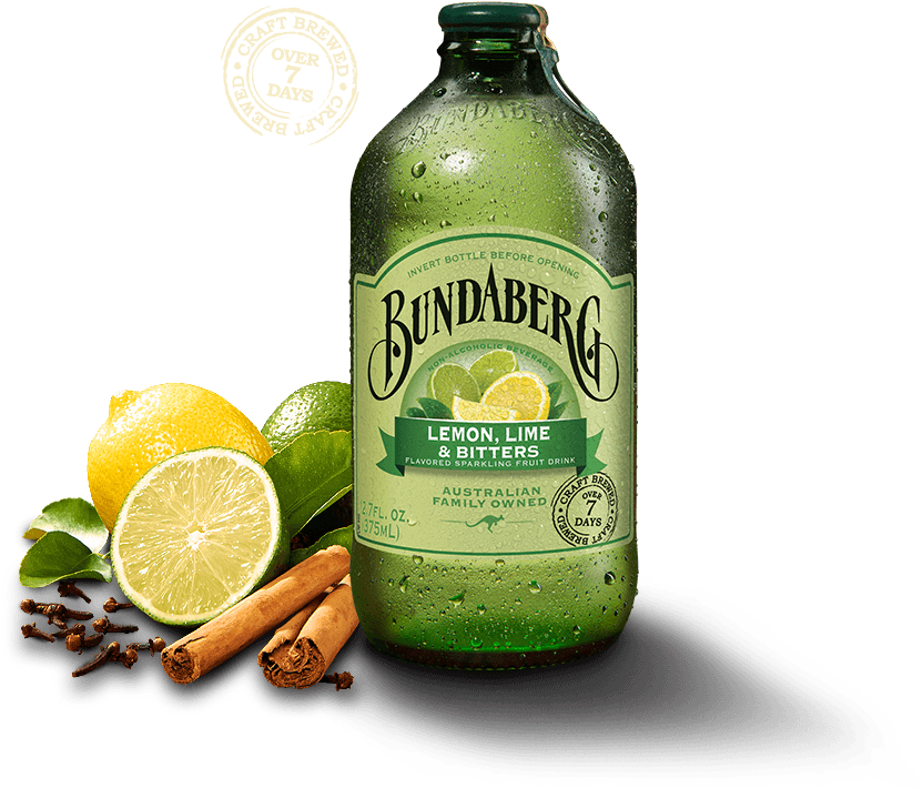 Lemon Lime & Bitters Us - Bundaberg Lemon & Lime Bitters Drink 375ml (1100x900), Png Download