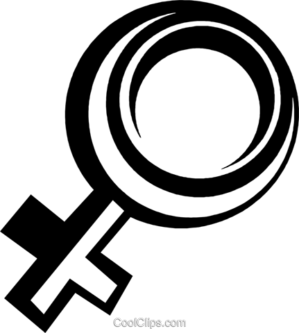 Female Symbol Royalty Free Vector Clip Art Illustration - Circle (431x480), Png Download