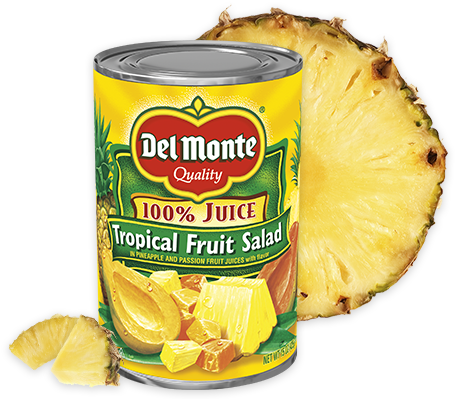 Tropical Fruit Salad - Del Monte Fruit Cocktail In Heavy Syrup 8.5 Oz. Can (1050x398), Png Download