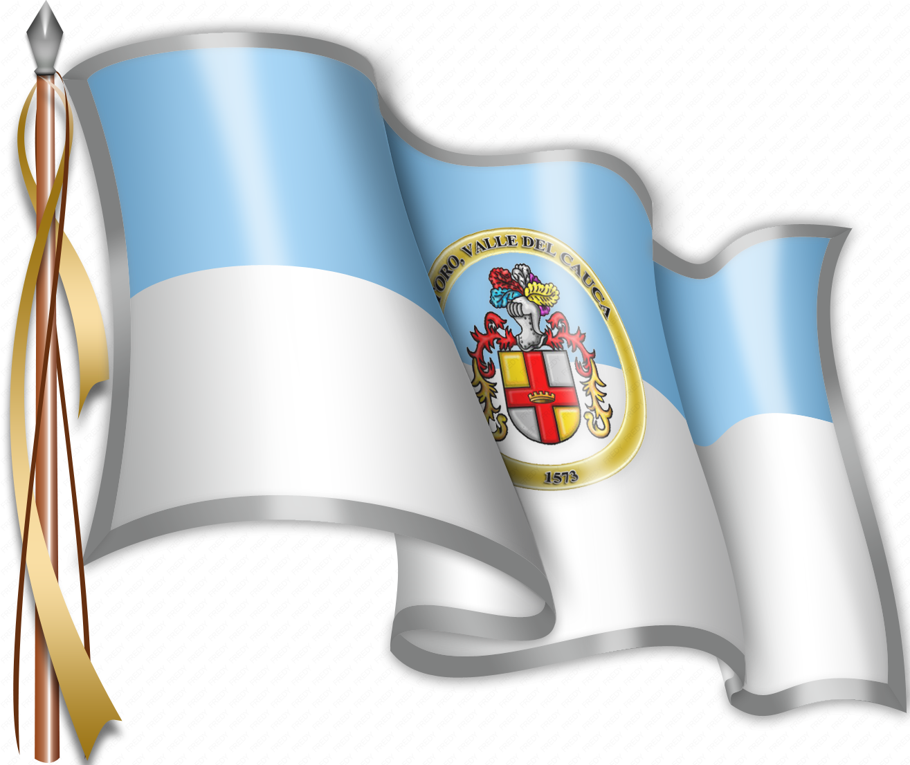 Bandera Del Valle Del Cauca (1315x1106), Png Download