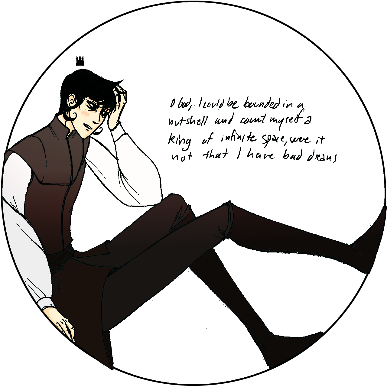 Did The Sketch Lineart Color Meme With @lemonbrows - Hamlet Drawing In Color (1280x1280), Png Download