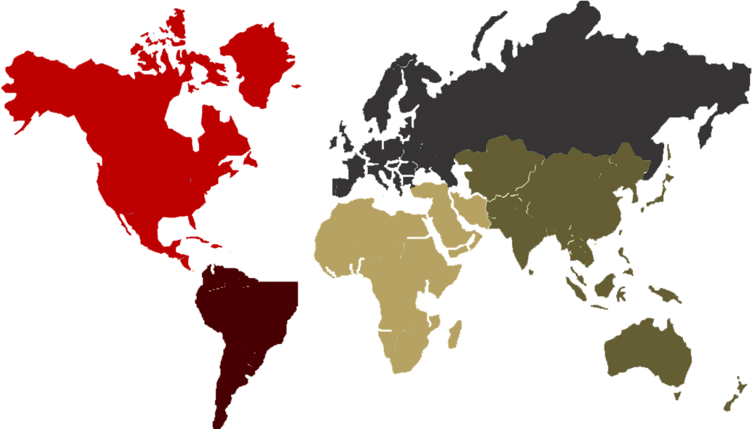 E Coat Market - Powerpoint Free Editable World Map (1170x610), Png Download