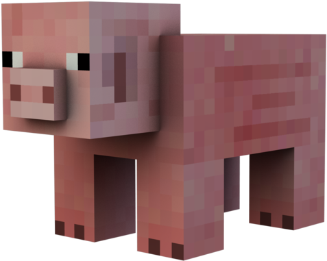Minecraft Pig Transparent Background (1024x1024), Png Download
