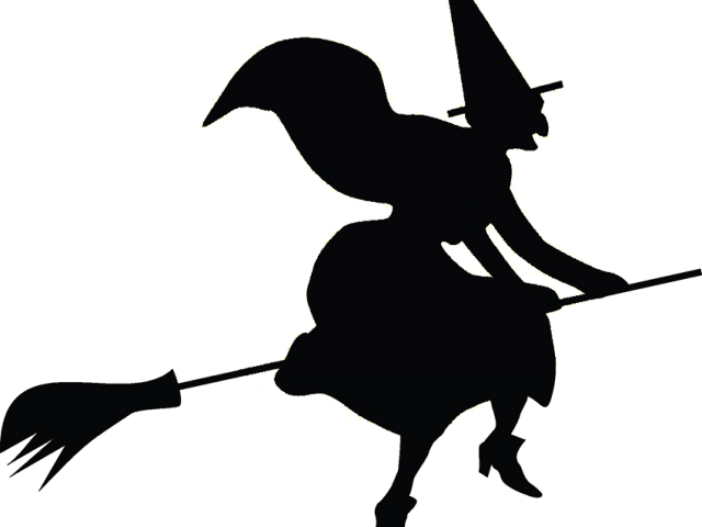 Witch Clipart Broomstick - Transparent Halloween Witch Clipart (640x480), Png Download