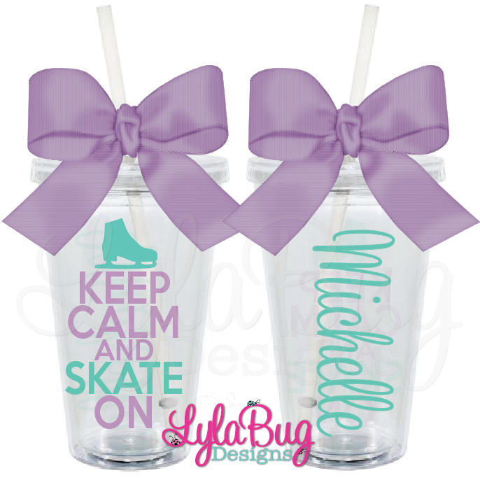Keep Calm And Skate On Tumbler - Tumbler (900x900), Png Download