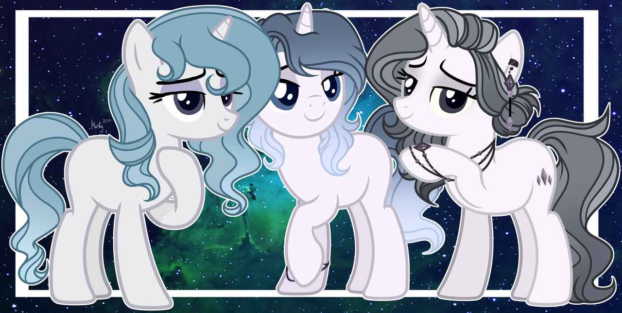 Artist Mintoria Base Used Female Mare Oc Only Png Crystal - Cartoon (1280x644), Png Download