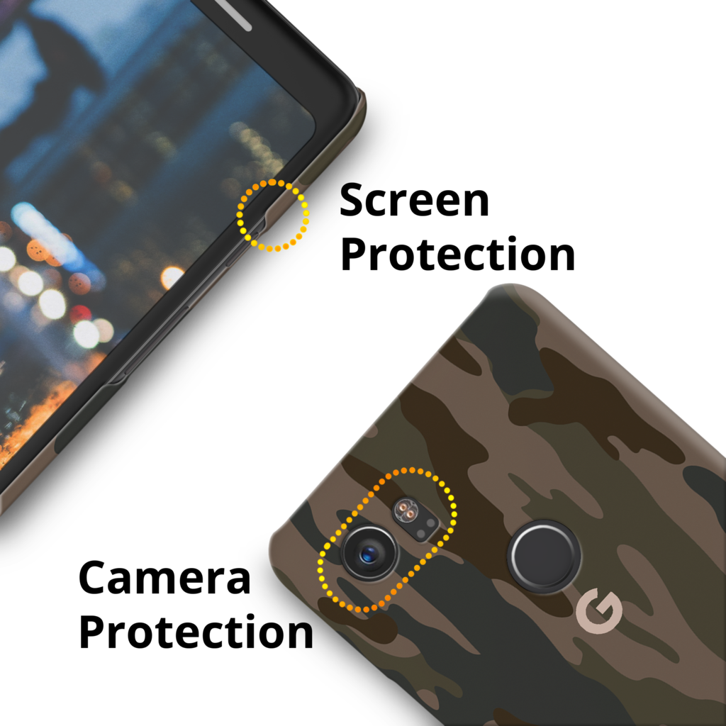 Army Camouflage Cover Case For Google Pixel 2 Xl - Oneplus 6t (1024x1024), Png Download