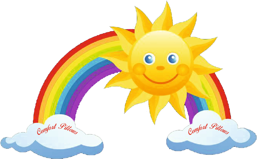 Fort Clipart Pillow - Sun And Rainbow Clipart (904x559), Png Download
