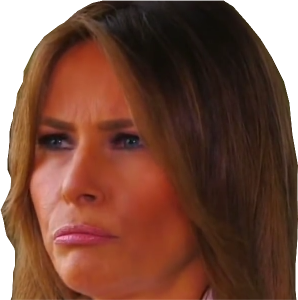 Sticker Politic Melania Trump Triste - Girl (800x599), Png Download