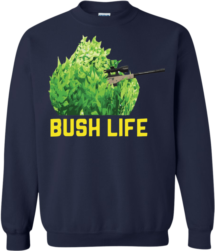 Fun Fortnite Gamer Bush Life Camper Shirt Sweatshirt - Ugly Christmas Sweater Friends (1024x1024), Png Download