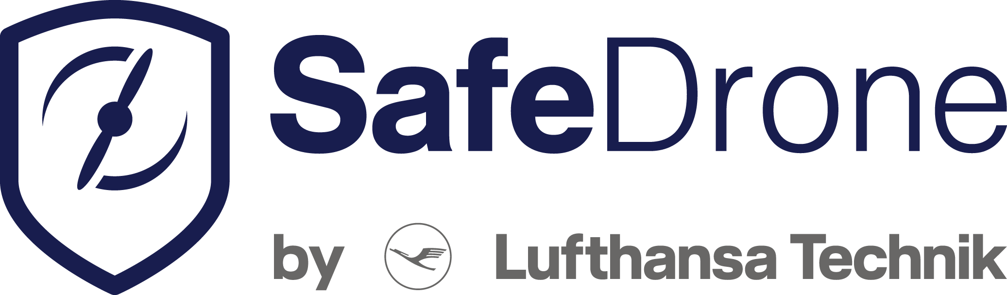 Unser Sicheres Drohnen-logo Im Großen Format - Safe Drone Lufthansa Technik (2073x607), Png Download