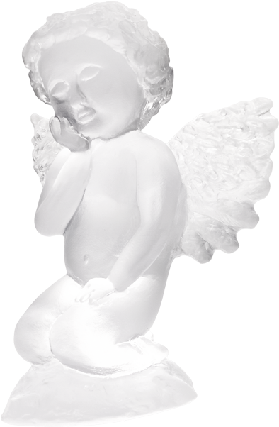 Factory New Daum France Clear Angel/cherub Sculpture - Angel (1000x1000), Png Download