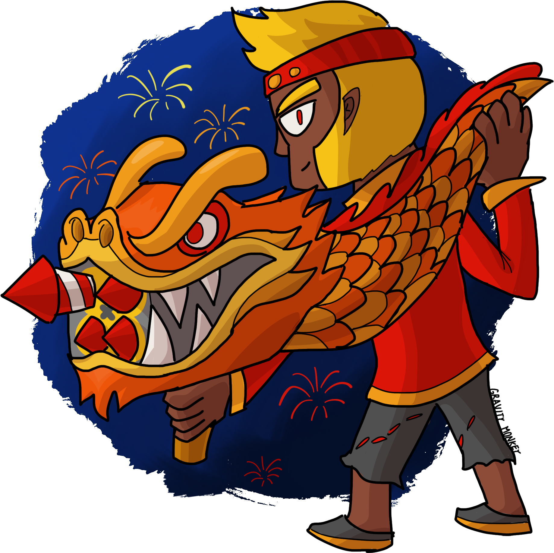 Art[art] Chinese New Year Brock - Brawl Stars Chinese New Year Skins (2048x2048), Png Download