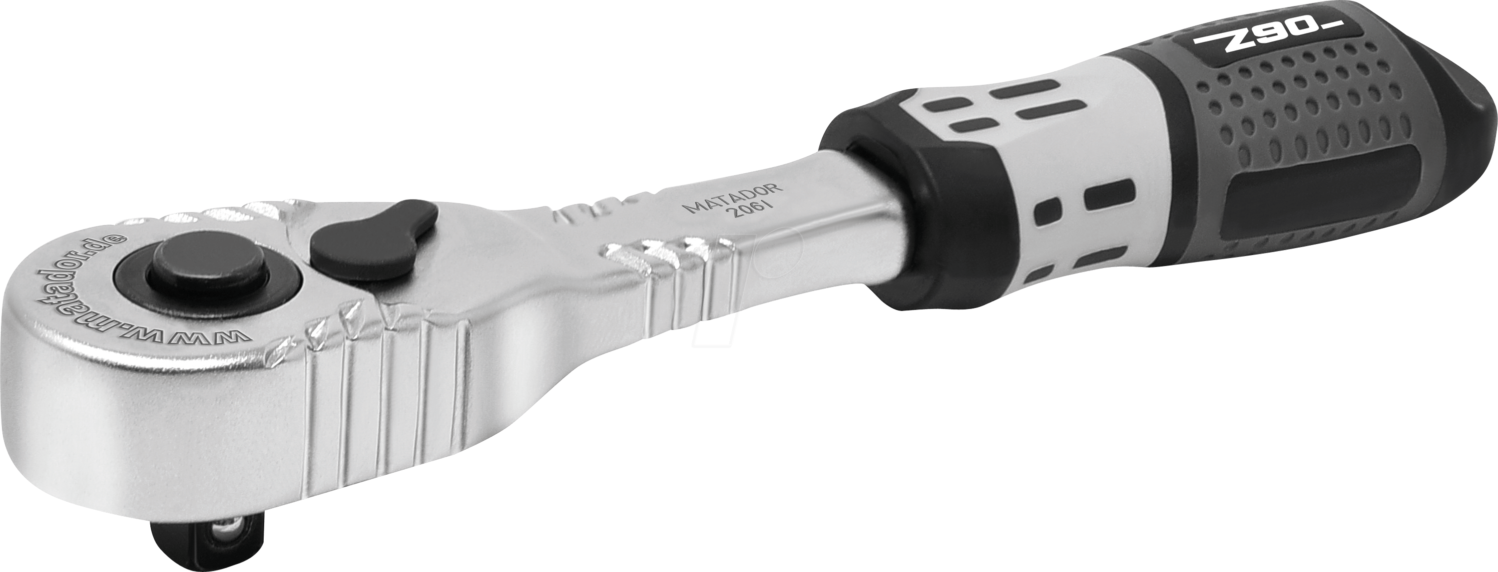 Reversible Ratchet Z90, 1/4 Matador 2061 - Impact Wrench (2999x1146), Png Download