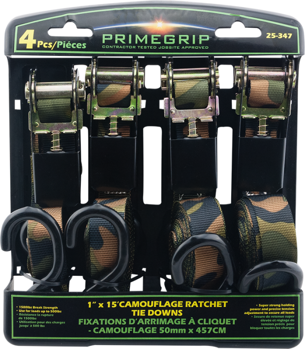 1" X 15' Camouflage Ratchet Tie Down - Belt (612x700), Png Download