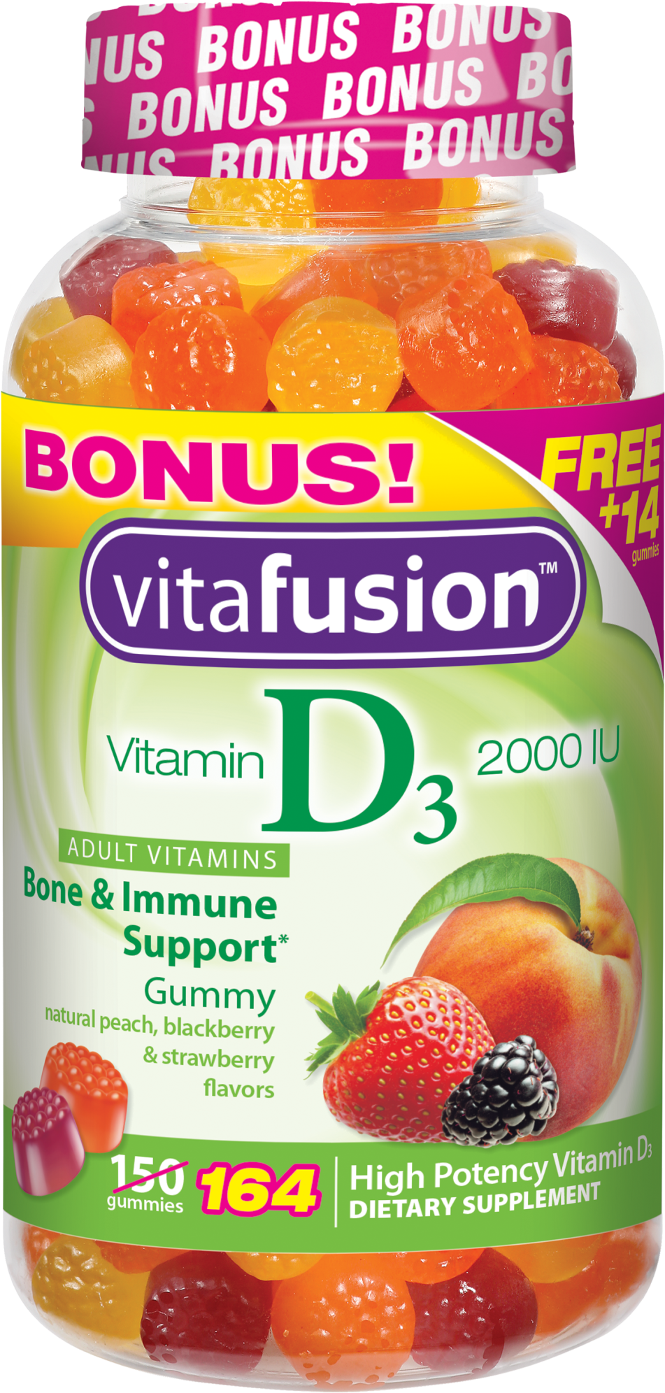 Vitafusion Vitamin D3 Adult Vitamins (2048x2048), Png Download