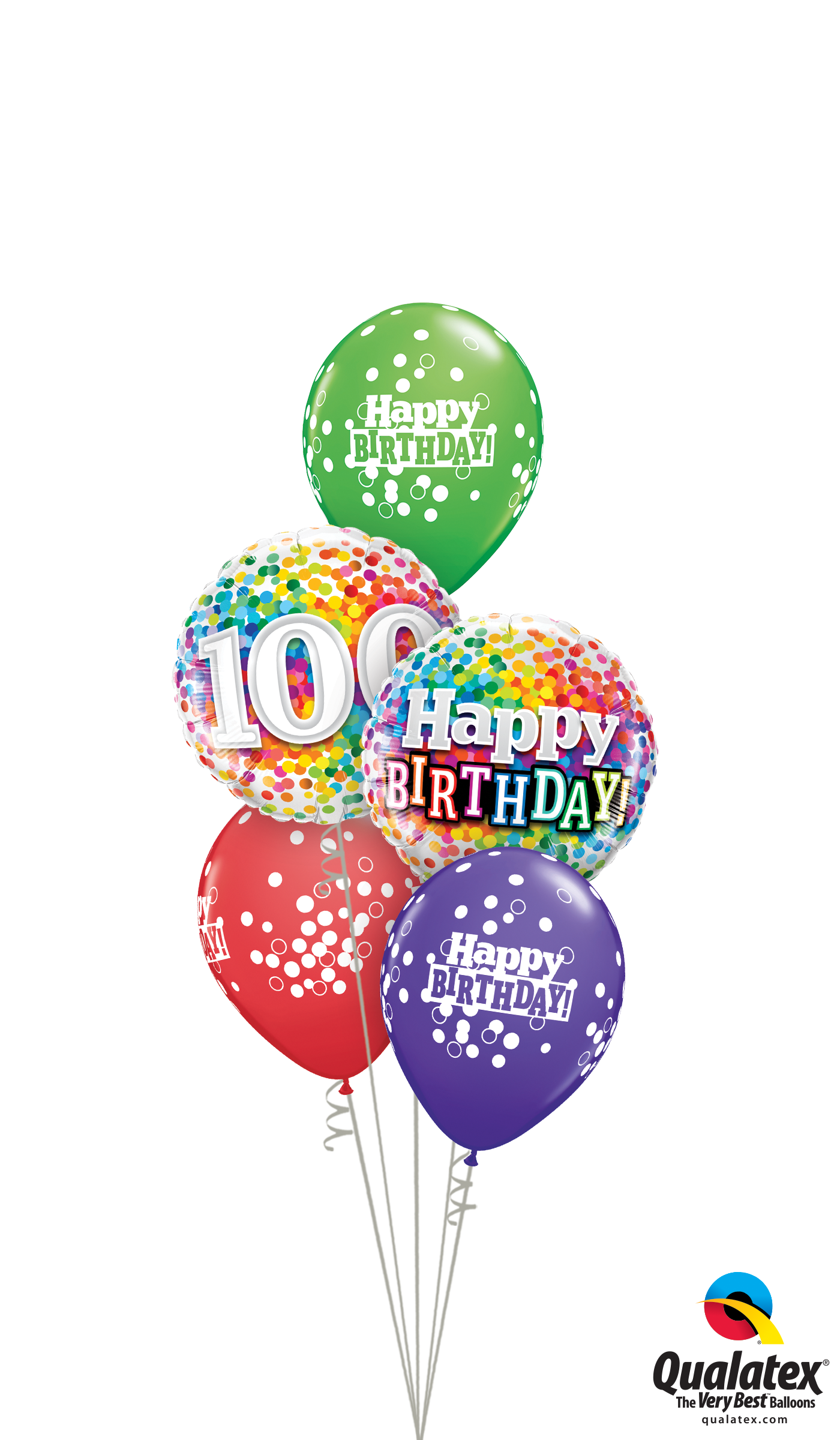 Inicio / Ramos De Globos - 100th Birthday Balloons Transparent (1400x2400), Png Download