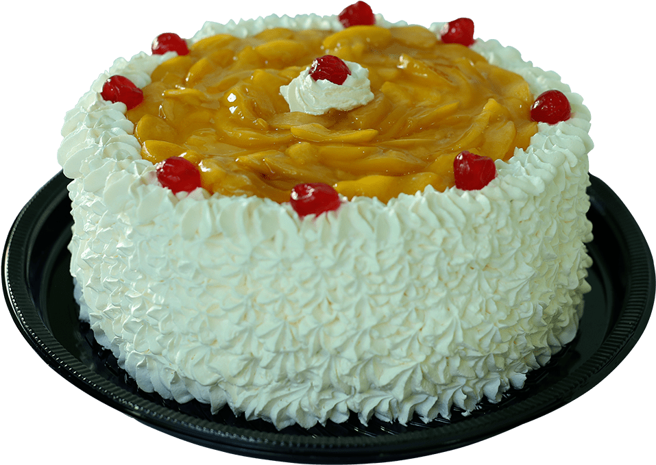 Bolos Decorado Com Pêssego (1000x1000), Png Download