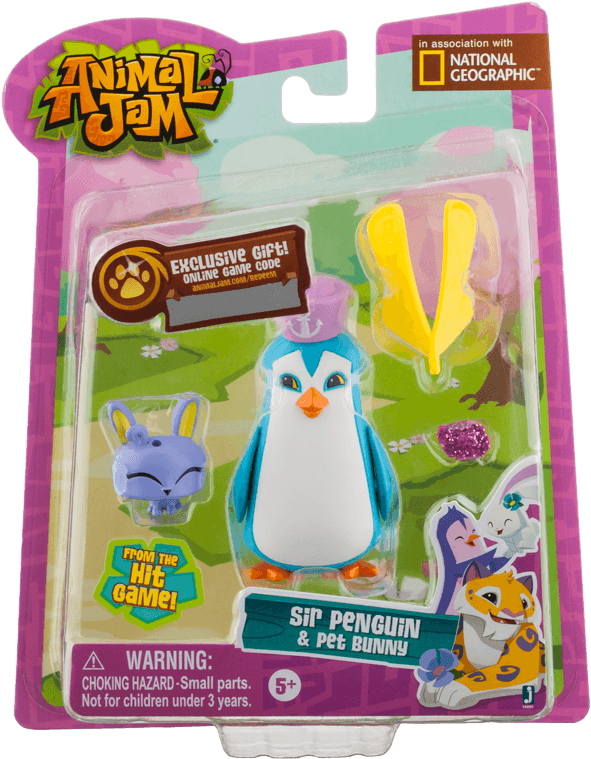 Sir Penguin And Pet Bunny Sir Penguin And Pet Bunny - Animal Jam Toys Figure (640x800), Png Download