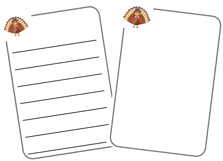 Thanksgiving Turkey Themed Mark Making/drawing/writing - Paper (1000x667), Png Download