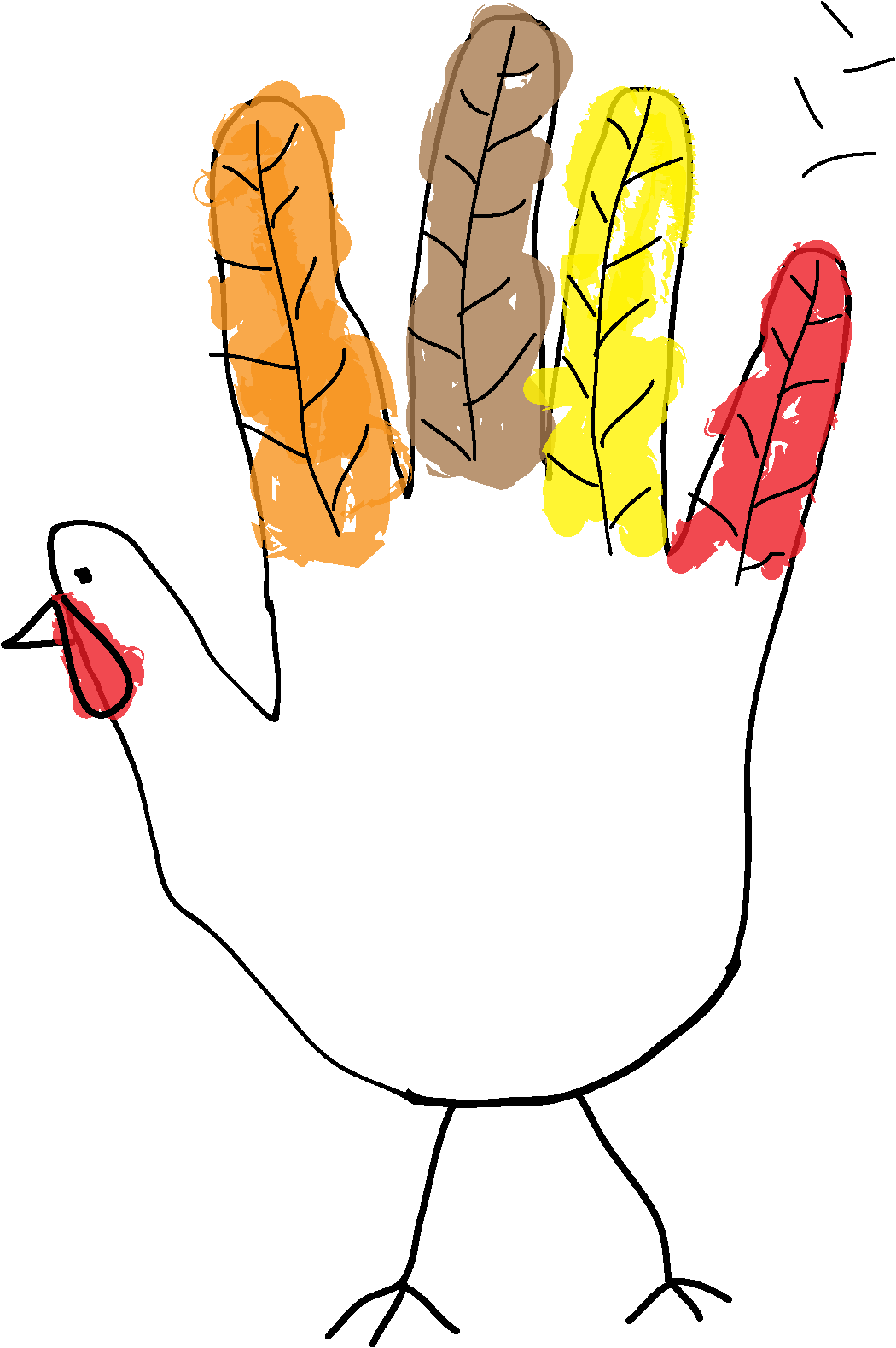 Happy Thanksgiving - Cartoon (1050x1579), Png Download