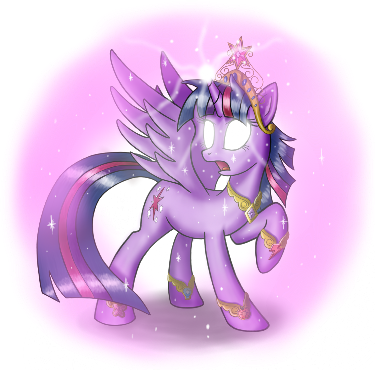 My Little Pony Friendship Is Magic Images Awesome Pony - Dark Twilight Sparkle Tribute And Celestia (1200x1200), Png Download
