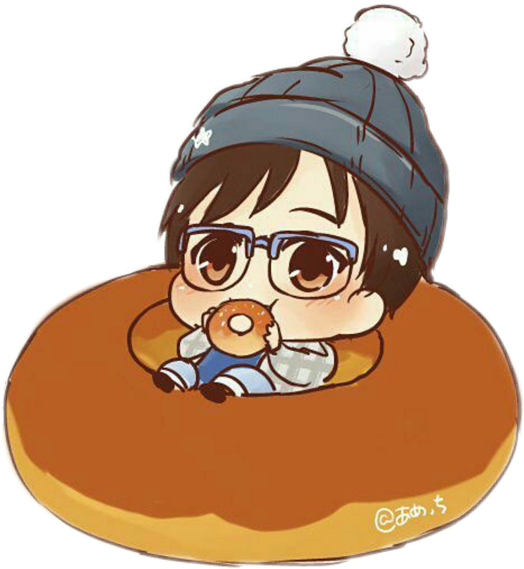 #donut #yuri #yoi #yurionice #yurikatsuki #cute - Cartoon (1024x1112), Png Download