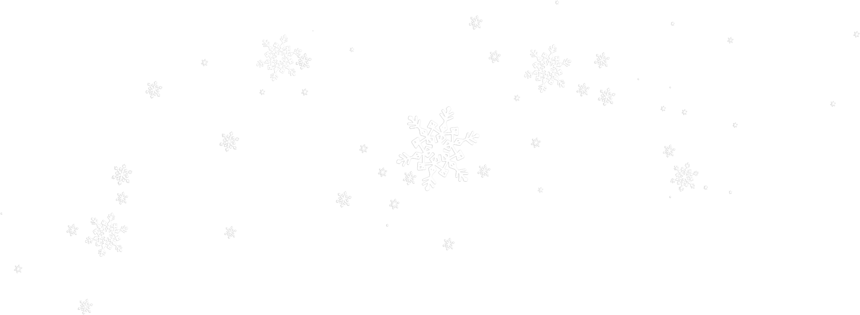 Pattern White Black Floating Snowflakes Free Transparent - Monochrome (3000x1704), Png Download