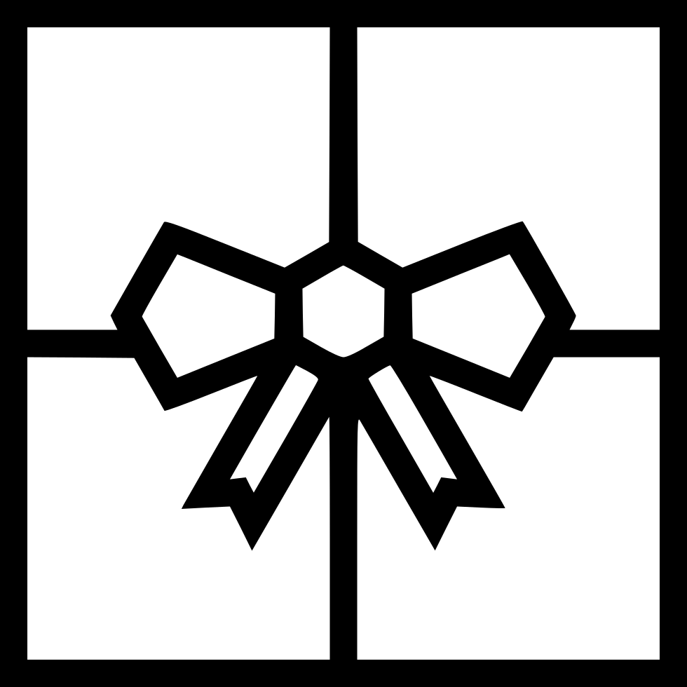 Gift Box Present Bow Birthday Comments - Cross (980x980), Png Download