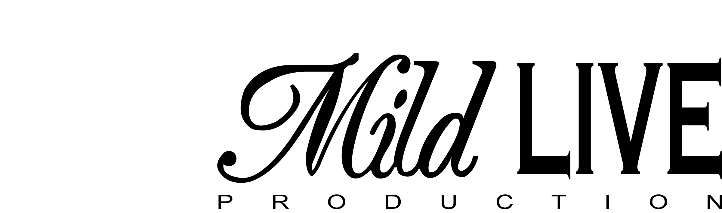 A Mild Live Production Logo Black And White - Mild (2400x710), Png Download