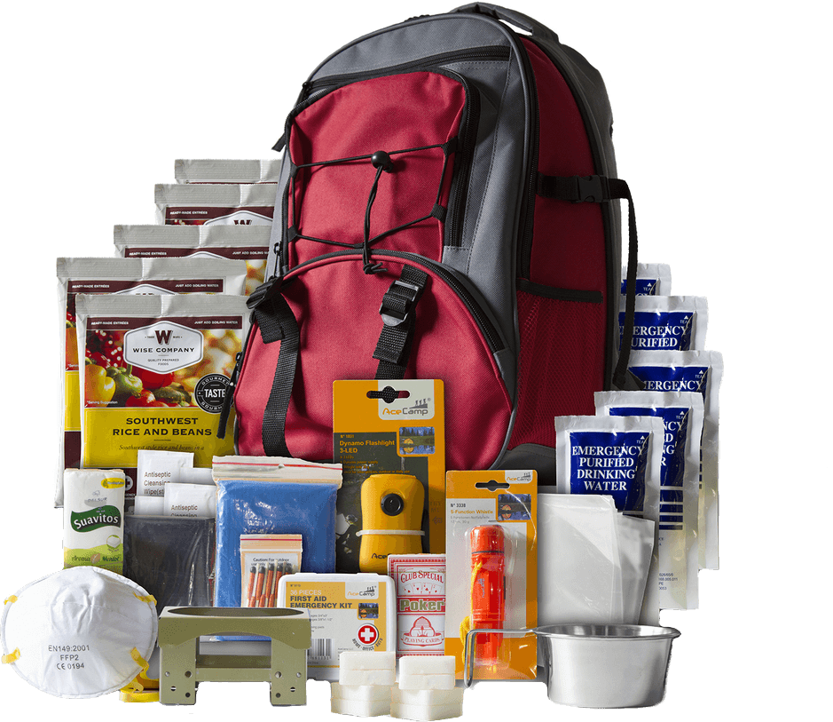 5 Day Red Survival Backpack - Backpack For Emergency Kit (939x813), Png Download