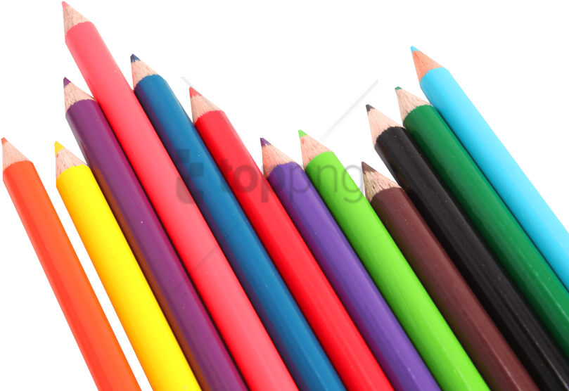 Free Png Color Pencil Png Png Image With Transparent - Pens And Pencils Png (850x585), Png Download
