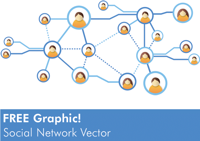 Free Graphic Social Network Vector - Social Network Vector Png (670x485), Png Download