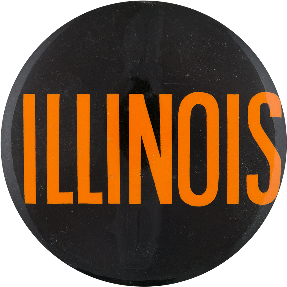Illinois Black And Orange Sports Button Museum - Circle (1000x1000), Png Download
