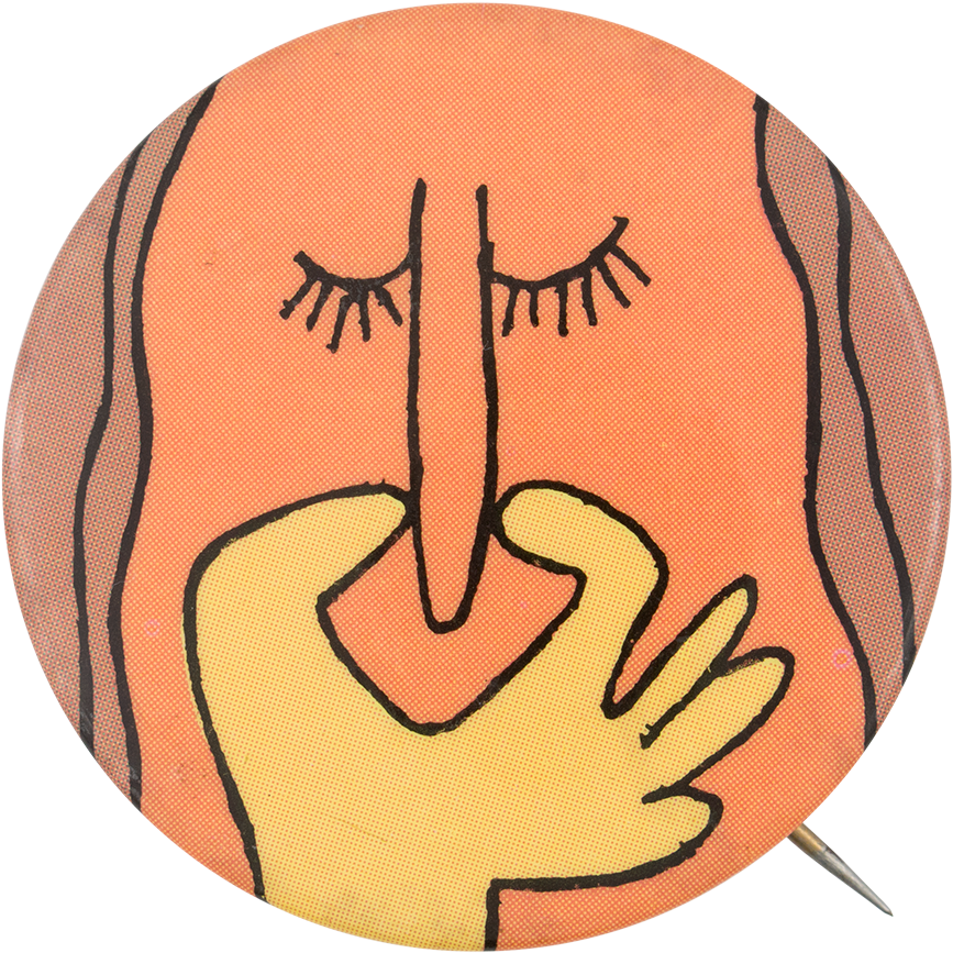 Orange Face Holding Nose Art Button Museum - Emblem (1000x957), Png Download