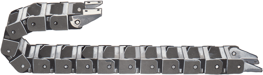 Steel Cable Drag Chains - Metal Flex Cable Carrier (1186x440), Png Download