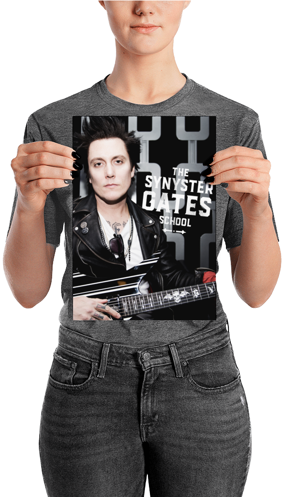 Synyster Gates School Poster - Art (1000x1000), Png Download