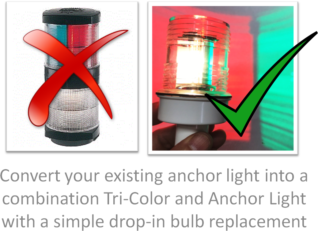 Led Tri-color And Anchor Light Combination Bulb - Flyer (1101x817), Png Download